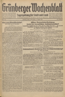 Grünberger Wochenblatt: Tageszeitung für Stadt und Land, No. 200. (27. August 1936)
