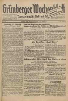 Grünberger Wochenblatt: Tageszeitung für Stadt und Land, No. 202. (29./30. August 1936)