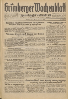 Grünberger Wochenblatt: Tageszeitung für Stadt und Land, No. 203. (31. August 1936)