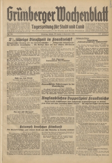 Grünberger Wochenblatt: Tageszeitung für Stadt und Land, No. 205. (2. September 1936)