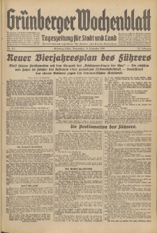 Grünberger Wochenblatt: Tageszeitung für Stadt und Land, No. 212. (10. September 1936)