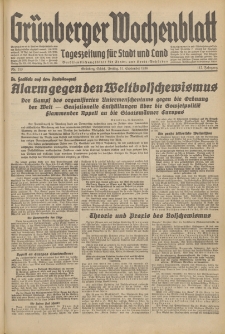 Grünberger Wochenblatt: Tageszeitung für Stadt und Land, No. 213. (11. September 1936)