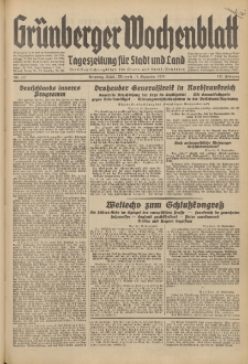 Gr&uuml;nberger Wochenblatt: Tageszeitung f&uuml;r Stadt und Land, No. 217. (16. September 1936)