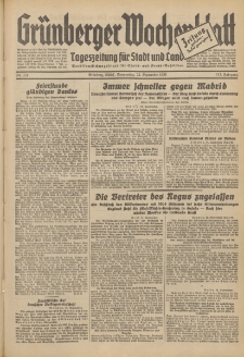 Grünberger Wochenblatt: Tageszeitung für Stadt und Land, No. 224. (24. September 1936)