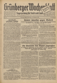 Grünberger Wochenblatt: Tageszeitung für Stadt und Land, No. 224. (24. September 1936)