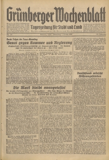 Gr&uuml;nberger Wochenblatt: Tageszeitung f&uuml;r Stadt und Land, No. 230. (1. Oktober 1936)