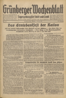 Grünberger Wochenblatt: Tageszeitung für Stadt und Land, No. 233. (5. Oktober 1936)