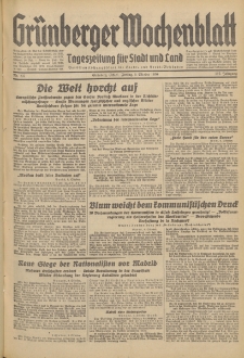 Grünberger Wochenblatt: Tageszeitung für Stadt und Land, No. 237. (9. Oktober 1936)
