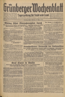 Gr&uuml;nberger Wochenblatt: Tageszeitung f&uuml;r Stadt und Land, No. 246. (20. Oktober 1936)
