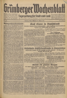 Gr&uuml;nberger Wochenblatt: Tageszeitung f&uuml;r Stadt und Land, No. 247. (21. Oktober 1936)