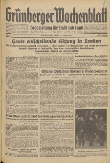 Grünberger Wochenblatt: Tageszeitung für Stadt und Land, No. 249. (23. Oktober 1936)