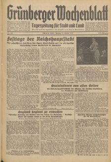 Grünberger Wochenblatt: Tageszeitung für Stadt und Land, No. 255. (30. Oktober 1936)