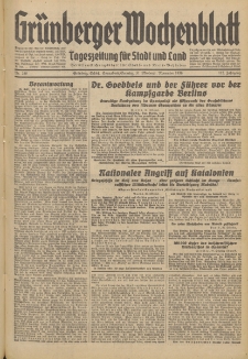 Grünberger Wochenblatt: Tageszeitung für Stadt und Land, No. 256. (31. Oktober 1936)