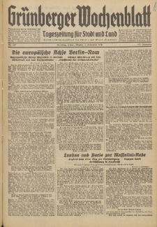 Grünberger Wochenblatt: Tageszeitung für Stadt und Land, No. 257. (2. November 1936)