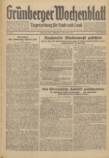 Grünberger Wochenblatt: Tageszeitung für Stadt und Land, No. 259. (4. November 1936)