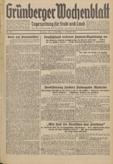 Grünberger Wochenblatt: Tageszeitung für Stadt und Land, No. 271. (19. November 1936)