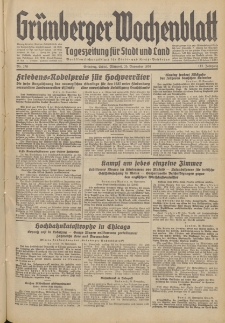 Gr&uuml;nberger Wochenblatt: Tageszeitung f&uuml;r Stadt und Land, No. 276. (25. November 1936)
