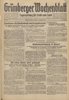 Grünberger Wochenblatt: Tageszeitung für Stadt und Land, No. 281. (1. Dezember 1936)