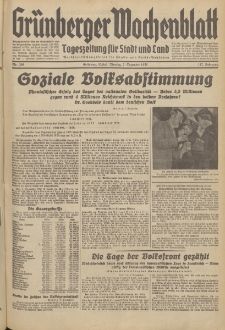 Grünberger Wochenblatt: Tageszeitung für Stadt und Land, No. 286. (7. Dezember 1936)