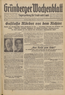 Gr&uuml;nberger Wochenblatt: Tageszeitung f&uuml;r Stadt und Land, No. 288. (9. Dezember 1936)