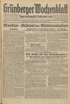 Grünberger Wochenblatt: Tageszeitung für Stadt und Land, No. 297. (19./20. Dezember 1936)
