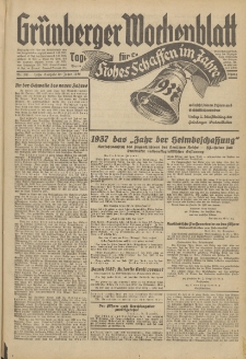 Gr&uuml;nberger Wochenblatt: Tageszeitung f&uuml;r Stadt und Land, No. 305. (31. Dezember 1936)