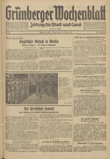 Grünberger Wochenblatt: Zeitung für Stadt und Land, No. 62. (14. März 1935)