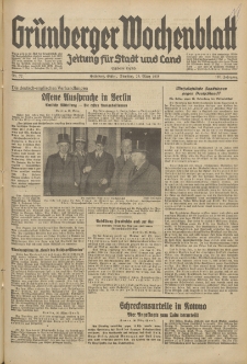 Gr&uuml;nberger Wochenblatt: Zeitung f&uuml;r Stadt und Land, No. 72. (26. M&auml;rz 1935)