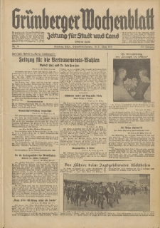 Gr&uuml;nberger Wochenblatt: Zeitung f&uuml;r Stadt und Land, No. 76. (30./31. M&auml;rz 1935)
