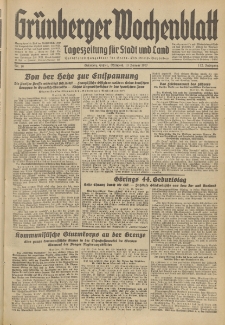 Grünberger Wochenblatt: Tageszeitung für Stadt und Land, No. 10. (13. Januar 1937)