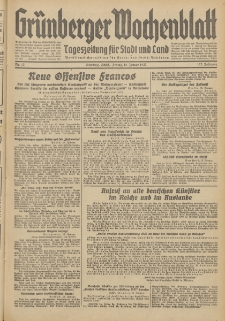 Grünberger Wochenblatt: Tageszeitung für Stadt und Land, No. 12. (15. Januar 1937)