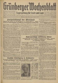Gr&uuml;nberger Wochenblatt: Tageszeitung f&uuml;r Stadt und Land, No. 17. (21. Januar 1937)