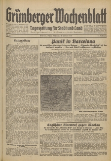 Gr&uuml;nberger Wochenblatt: Tageszeitung f&uuml;r Stadt und Land, No. 34. (10. Februar 1937)