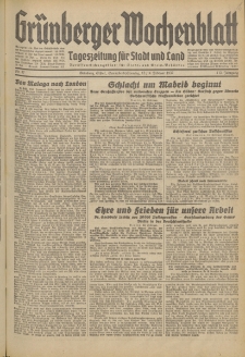 Grünberger Wochenblatt: Tageszeitung für Stadt und Land, No. 37. (13./14. Februar 1937)