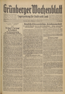 Gr&uuml;nberger Wochenblatt: Tageszeitung f&uuml;r Stadt und Land, No. 46. (24. Februar 1937)