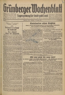 Gr&uuml;nberger Wochenblatt: Tageszeitung f&uuml;r Stadt und Land, No. 48. (26. Februar 1937)