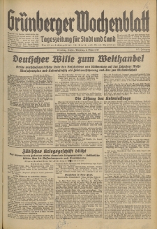 Gr&uuml;nberger Wochenblatt: Tageszeitung f&uuml;r Stadt und Land, No. 51. (2./3. M&auml;rz 1937)