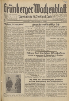 Gr&uuml;nberger Wochenblatt: Tageszeitung f&uuml;r Stadt und Land, No. 55. (6./7. M&auml;rz 1937)