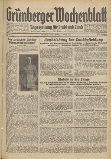 Gr&uuml;nberger Wochenblatt: Tageszeitung f&uuml;r Stadt und Land, No. 60. (12. M&auml;rz 1937)