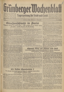 Gr&uuml;nberger Wochenblatt: Tageszeitung f&uuml;r Stadt und Land, No. 64. (17. M&auml;rz 1937)