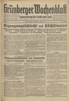 Grünberger Wochenblatt: Tageszeitung für Stadt und Land, No. 70. (24. März 1937)