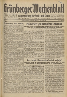 Gr&uuml;nberger Wochenblatt: Tageszeitung f&uuml;r Stadt und Land, No. 71. (25./26. M&auml;rz 1937)