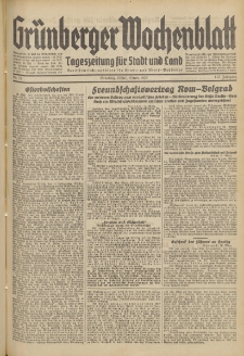 Gr&uuml;nberger Wochenblatt: Tageszeitung f&uuml;r Stadt und Land, No. 72. (27. M&auml;rz 1937)