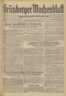 Gr&uuml;nberger Wochenblatt: Tageszeitung f&uuml;r Stadt und Land, No. 73. (30. M&auml;rz 1937)