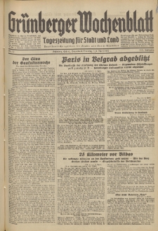 Gr&uuml;nberger Wochenblatt: Tageszeitung f&uuml;r Stadt und Land, No. 77. (3./4. April 1937)