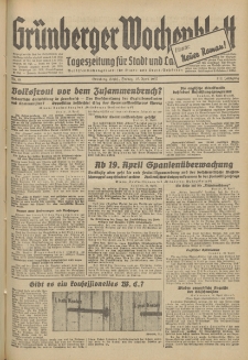 Grünberger Wochenblatt: Tageszeitung für Stadt und Land, No. 88. (16. April 1937)