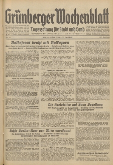 Grünberger Wochenblatt: Tageszeitung für Stadt und Land, No. 94. (23. April 1937)
