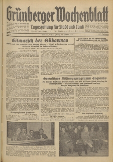 Gr&uuml;nberger Wochenblatt: Tageszeitung f&uuml;r Stadt und Land, No. 36. (12. Februar 1937)