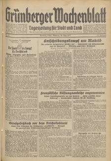 Gr&uuml;nberger Wochenblatt: Tageszeitung f&uuml;r Stadt und Land, No. 58. (10. M&auml;rz 1937)