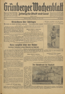 Grünberger Wochenblatt: Zeitung für Stadt und Land, No. 96. (25. April 1935)